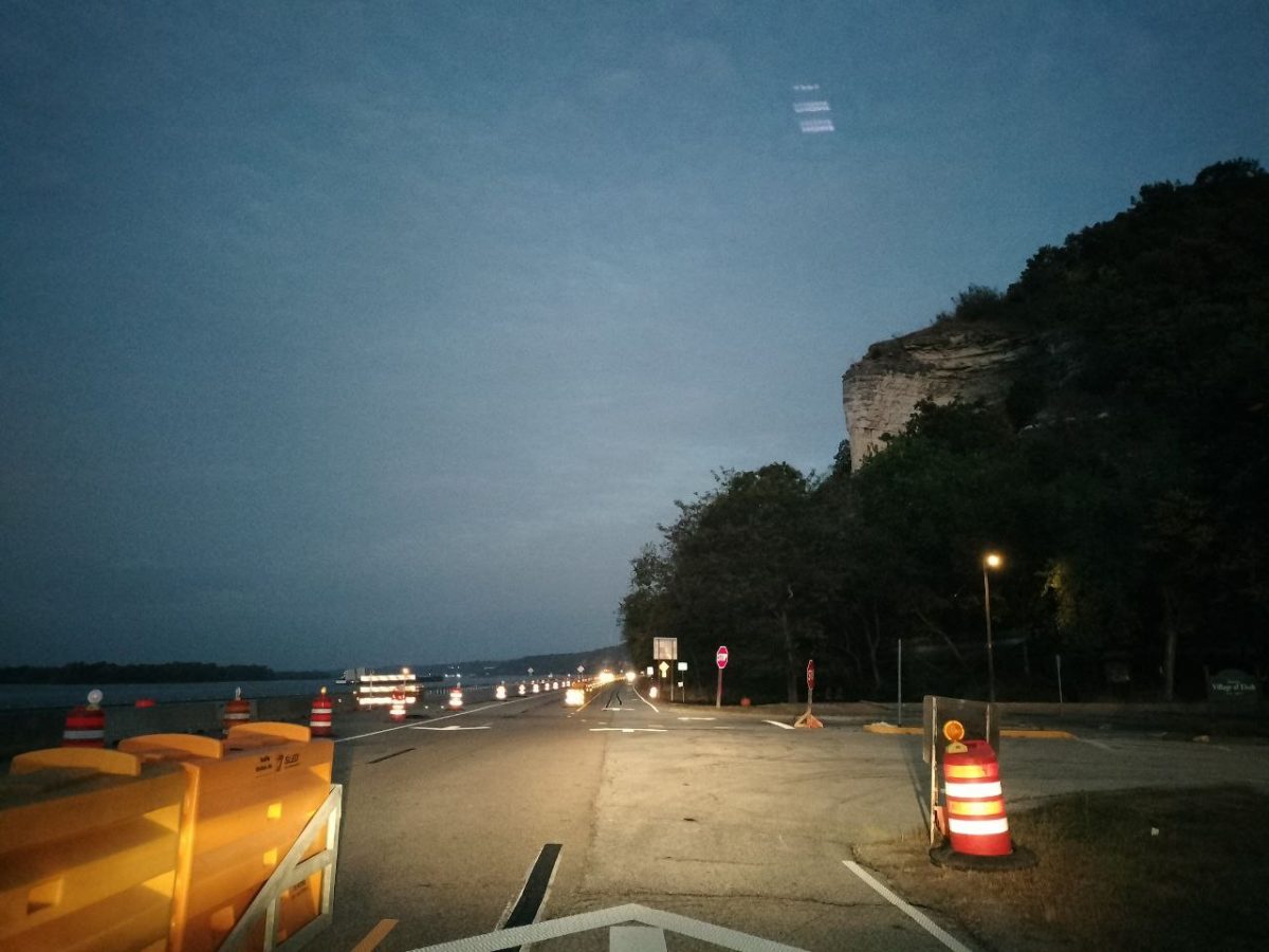 Construction on River Road in October 2025. Staff Photo.